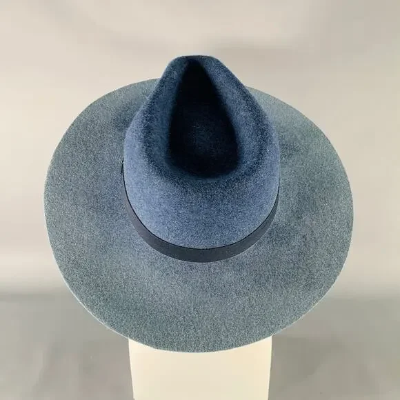 GOORIN BROTHERS Size L Blue Ombre Wool Felt Fedora Hat